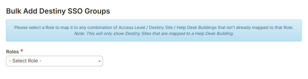Destiny SSO Groups Bulk Add.